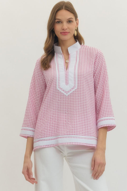 The Sweet Tea Check Top - Milo & Lily Boutique