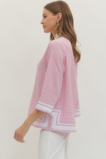 The Sweet Tea Check Top - Milo & Lily Boutique