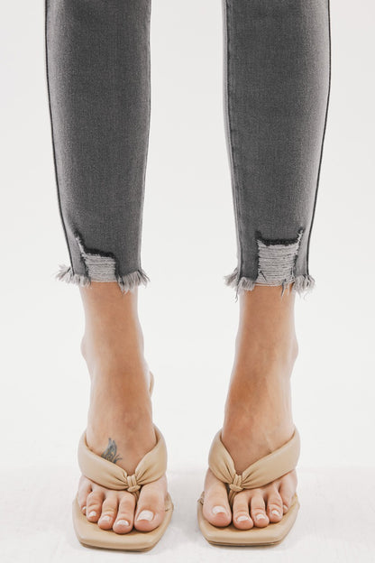 Leo Gray High Rise Ankle Skinny Jeans