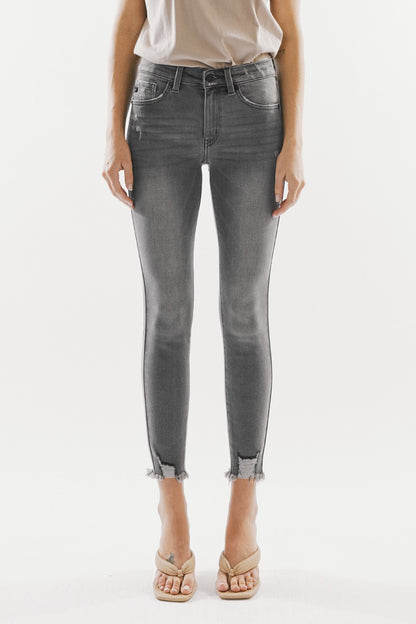 Leo Gray High Rise Ankle Skinny Jeans